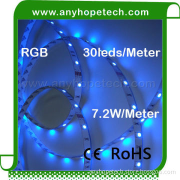 CE RoHS qualified 150leds per roll dc24v smd 5050 led strip dmx rgb controller